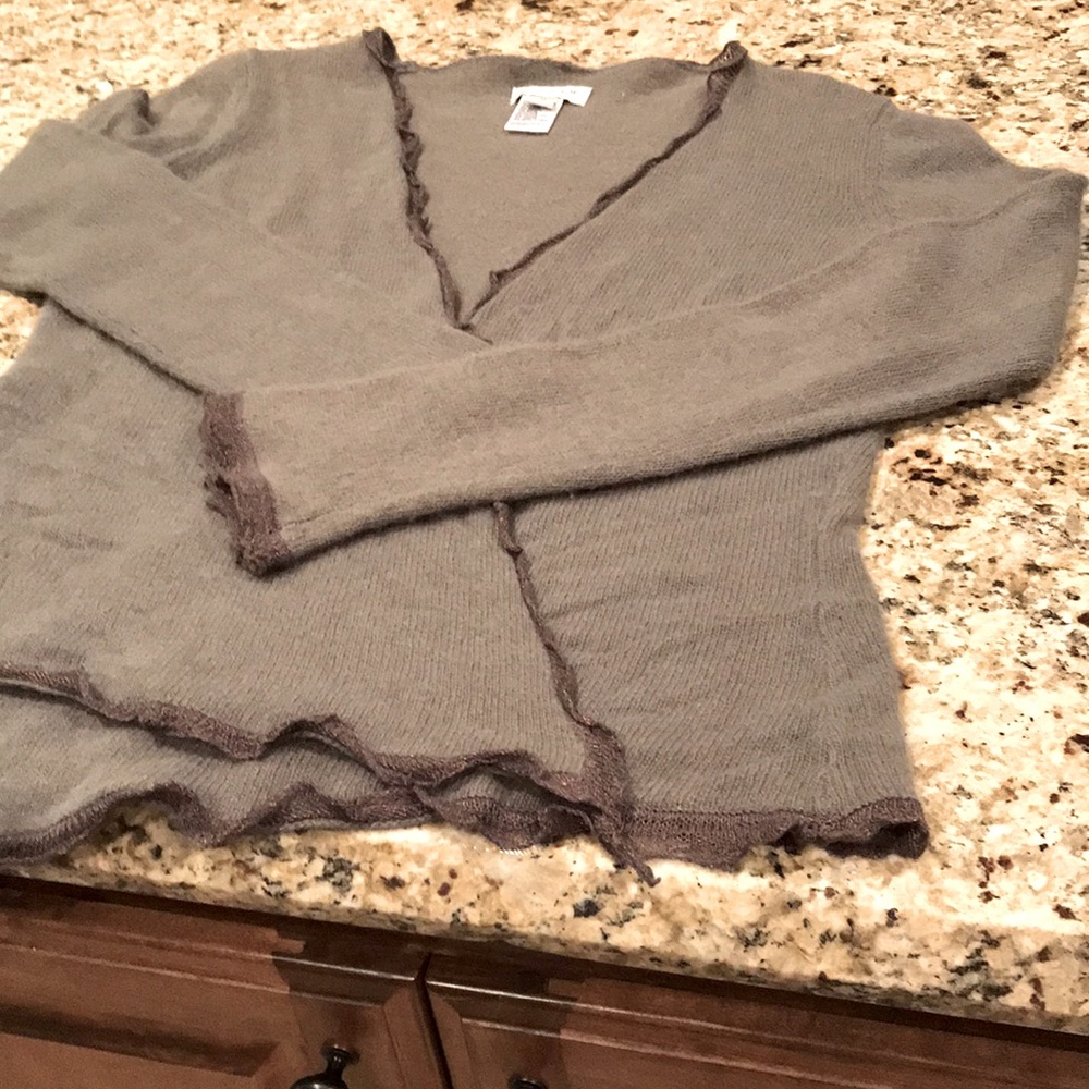 Jigsaw wrap long sleeve sweater